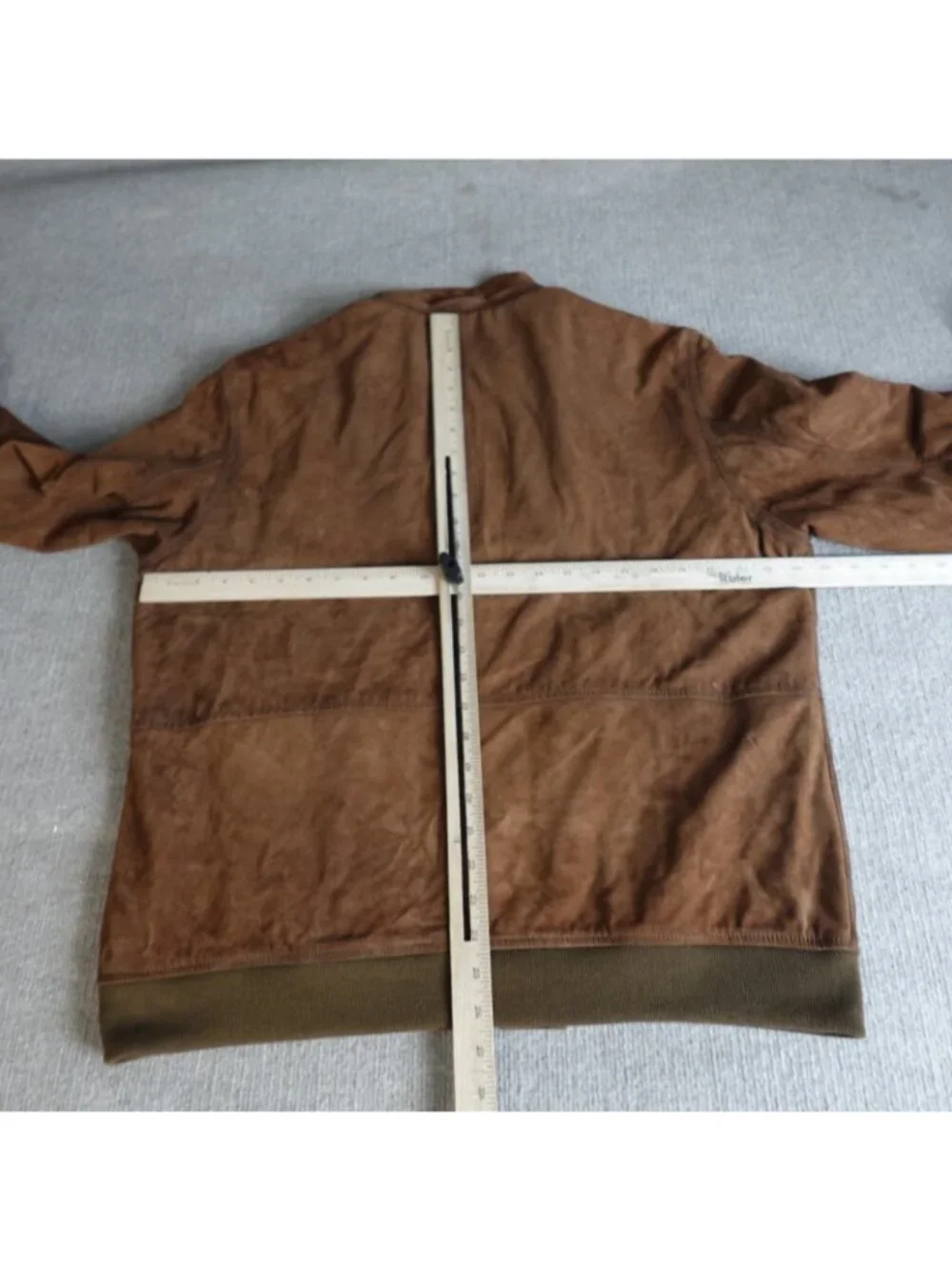 Wilsons Leather Mens Jacket XL Brown Suede Bomber Hooded